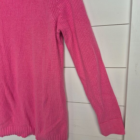 Talbots Womens Pink Knit Sweater Ribbed Crewneck Long Sleeve - Picture 3 of 5